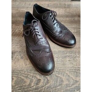 Cole Haan Dark Brown Wingtip Mens 7 Oxford Dress Shoes